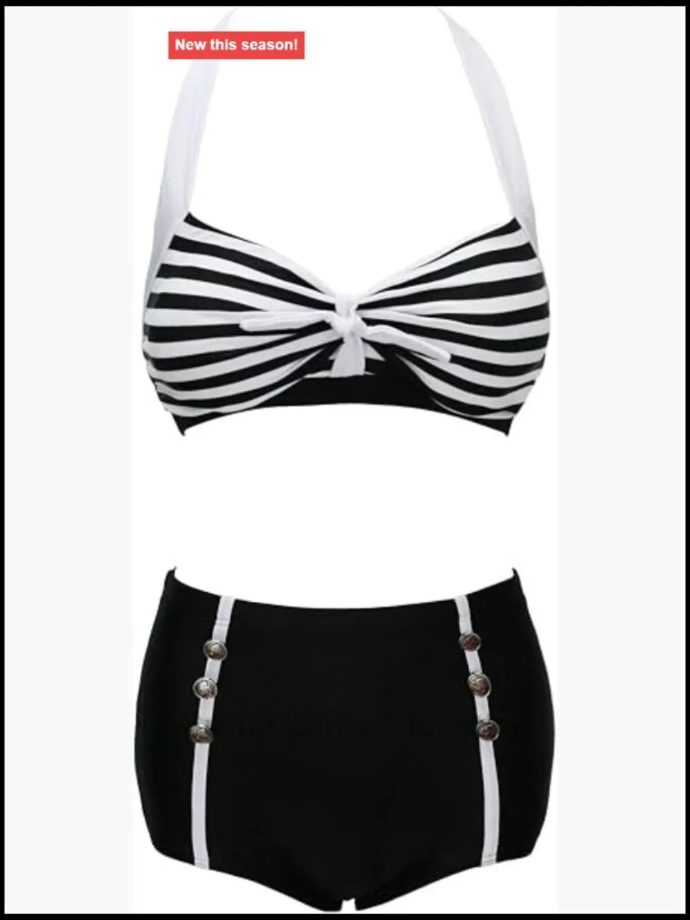 Vintage Push Up High Waisted Retro Bikini Swimsuit Set Plus Size